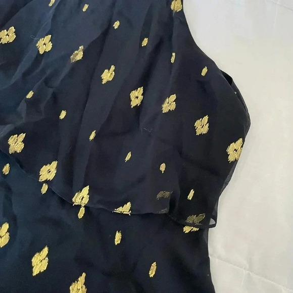 A.L.C black  metallic silk top - Picture 5 of 11